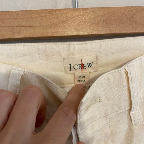 J Crew Cotton Cargo Pants Ripstop Cotton Womens Size 24 High Rise Wide Leg - Picture 3 of 4
